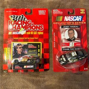 Racing Champions NASCAR Die-Cast Cars - 28 & 01 (Black, Gold, White)
